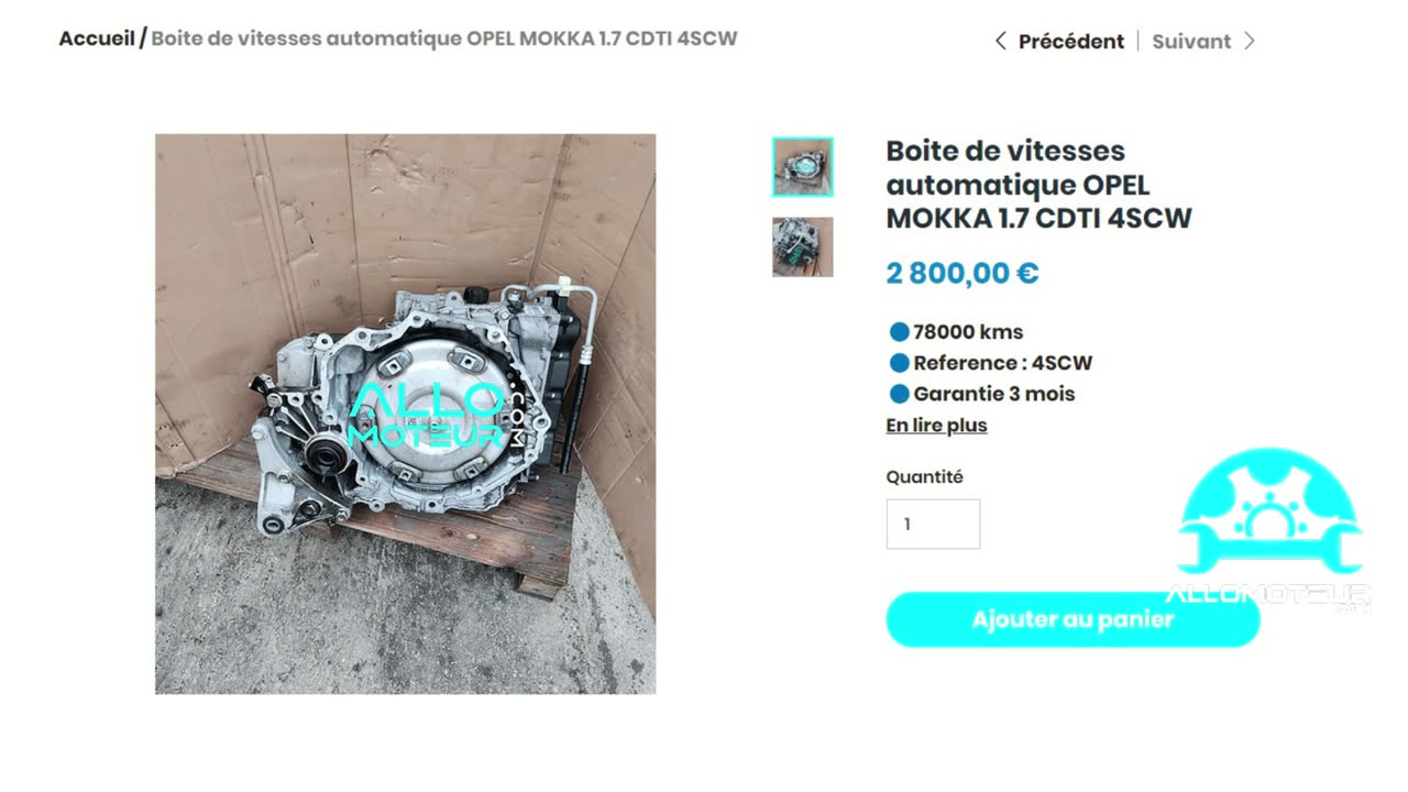 ALLOMOTEUR.COM - Boite de vitesses automatique OPEL MOKKA 1.7 CDTI 4SCW