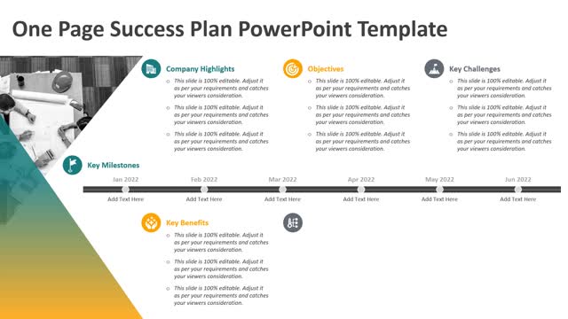 One Page Success Plan PowerPoint Template