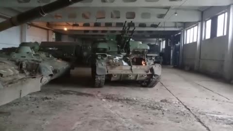 Captured Ukraine Equipment Depot