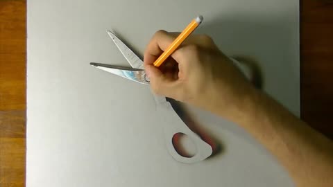 The Sharp Edge Of Painting Scissors.