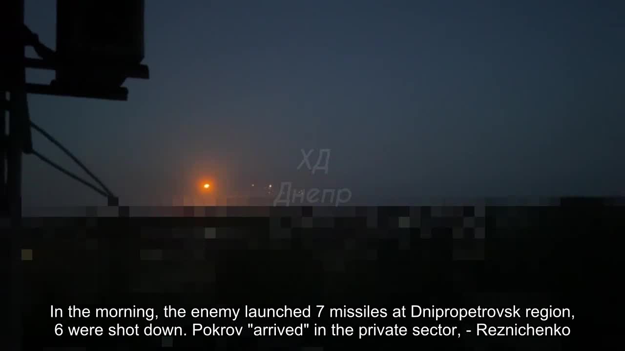In the morning, the enemy launched 7 missiles at Dnipropetrovsk region, 6 were shot down. Pokrov "