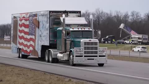 Americans for Freedom Cheer on the People's Convoy as it Passes Through Ohio 🇺🇸