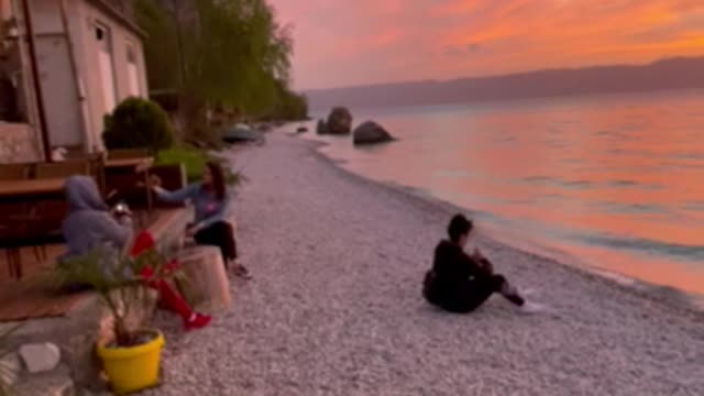 Purple Sunset by Lake Ohrid