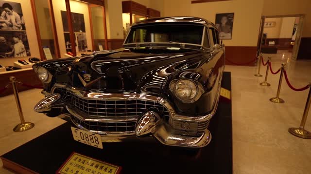 Black Vintage Car in Museum