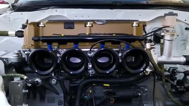 The sound of an engine starting