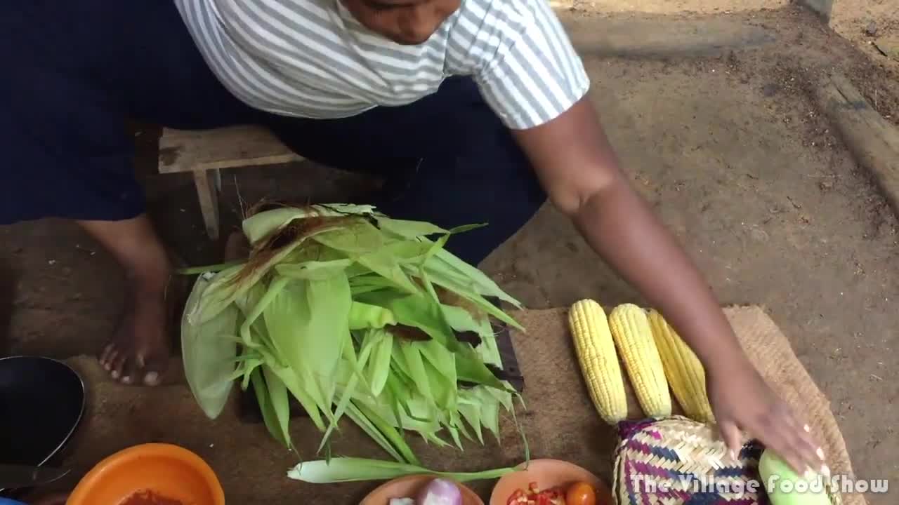 Omelette Recipe ❤ Corn Omelette Prepared in My Village by Daughter | Egg Recipe | Village Foods