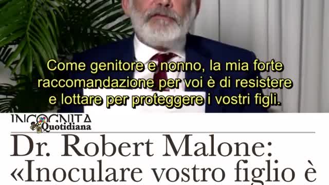 Il Dottor Robert Malone esorta a non fare inoculare i bambini