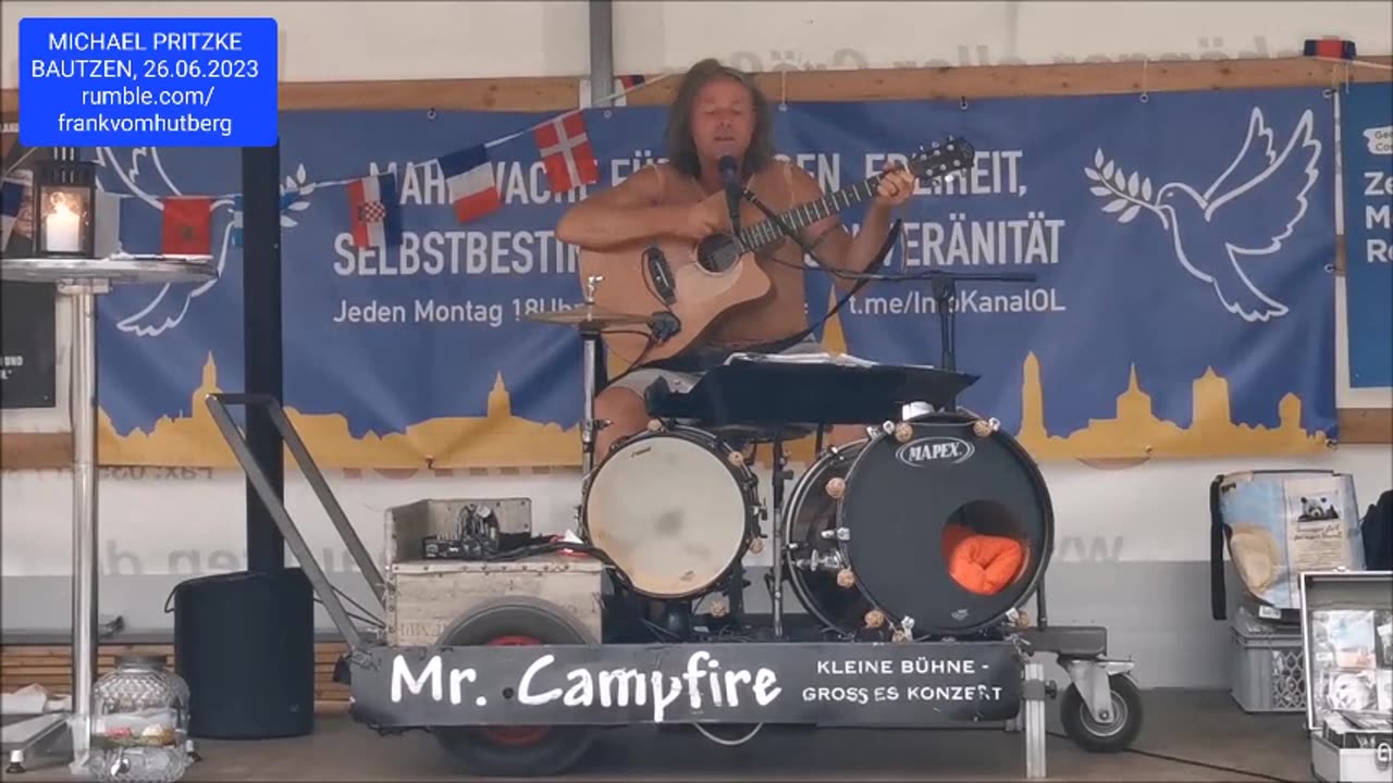 MICHAEL PRITZKE - DANKE, DASS ES DICH GIBT - BAUTZEN, Kornmarkt, 26 06 2023, 125. MAHNWACHE 🕊