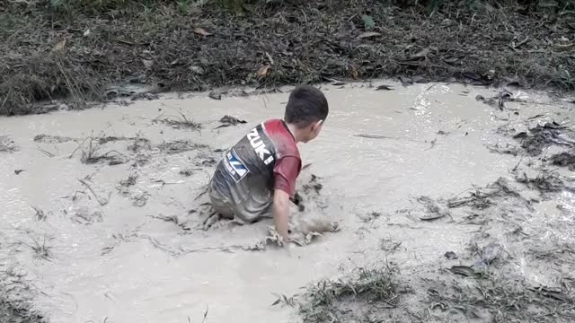 Swimming a Mud Puddle Marathon