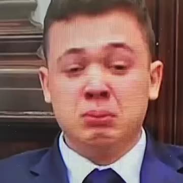 Rittenhouse tries to cry