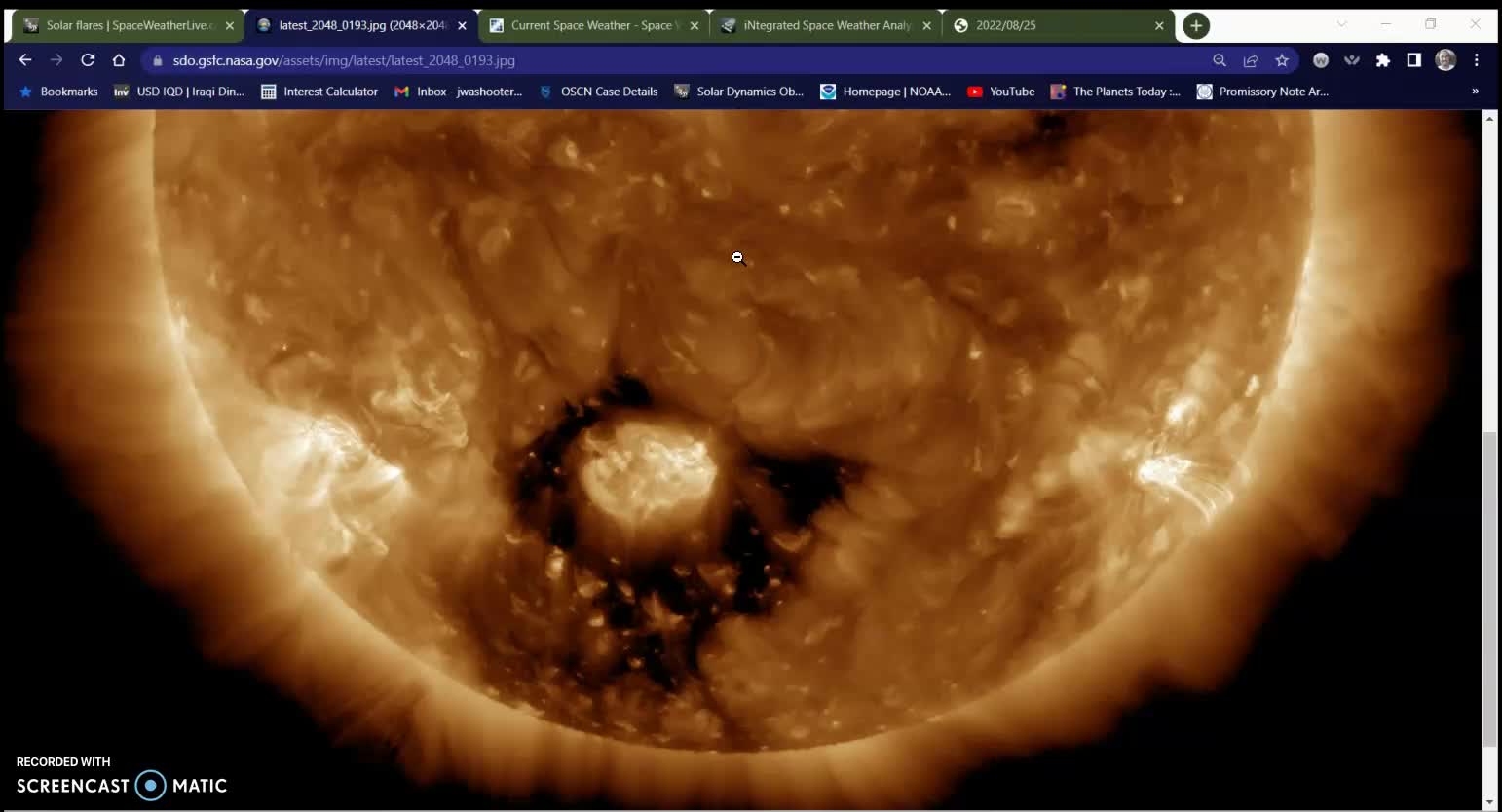 Solar Weather Update 08-26-22