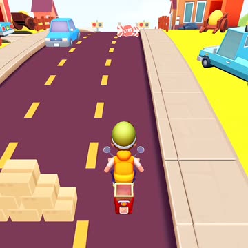 Beutiful village paper Boy Race gameplay