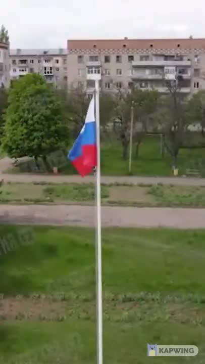 In Snigirevka in the Mykolaiv region, the flag of Russia was raised