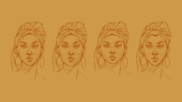 How to draw faces, nose, eyes, mouth