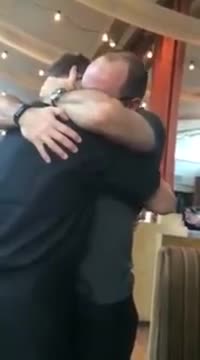 The Son Surprises His Dad At A Restaurant And The Reaction Will Make You Cry