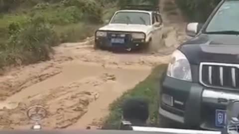 A muddy road