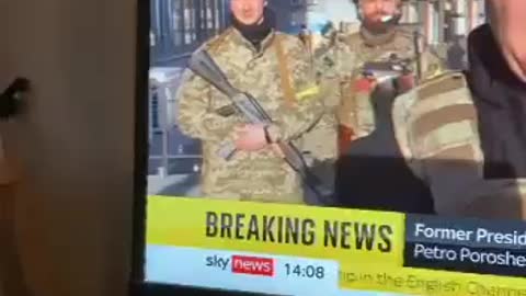 Suspect Staged News in Kiev Ukraine as Soldier drops the hint