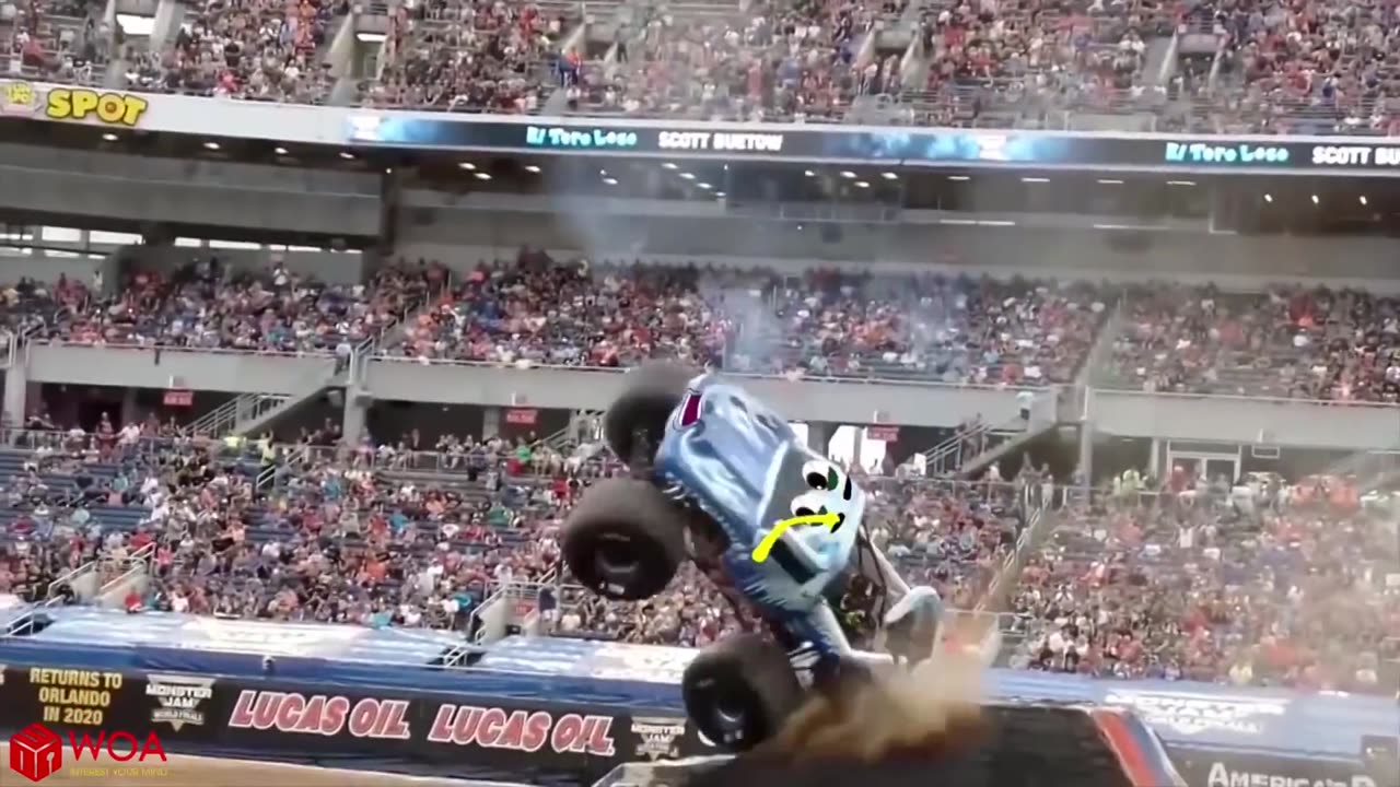 crazy monster truck freestyle moments