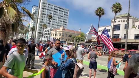 Line of Protesters, Santa Monica