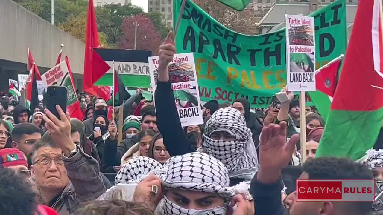 ODRO AB CHAO! WORLDS A STAGE PEOPLE - HAMAS CELEBRATION RALLY IN TORONTO.