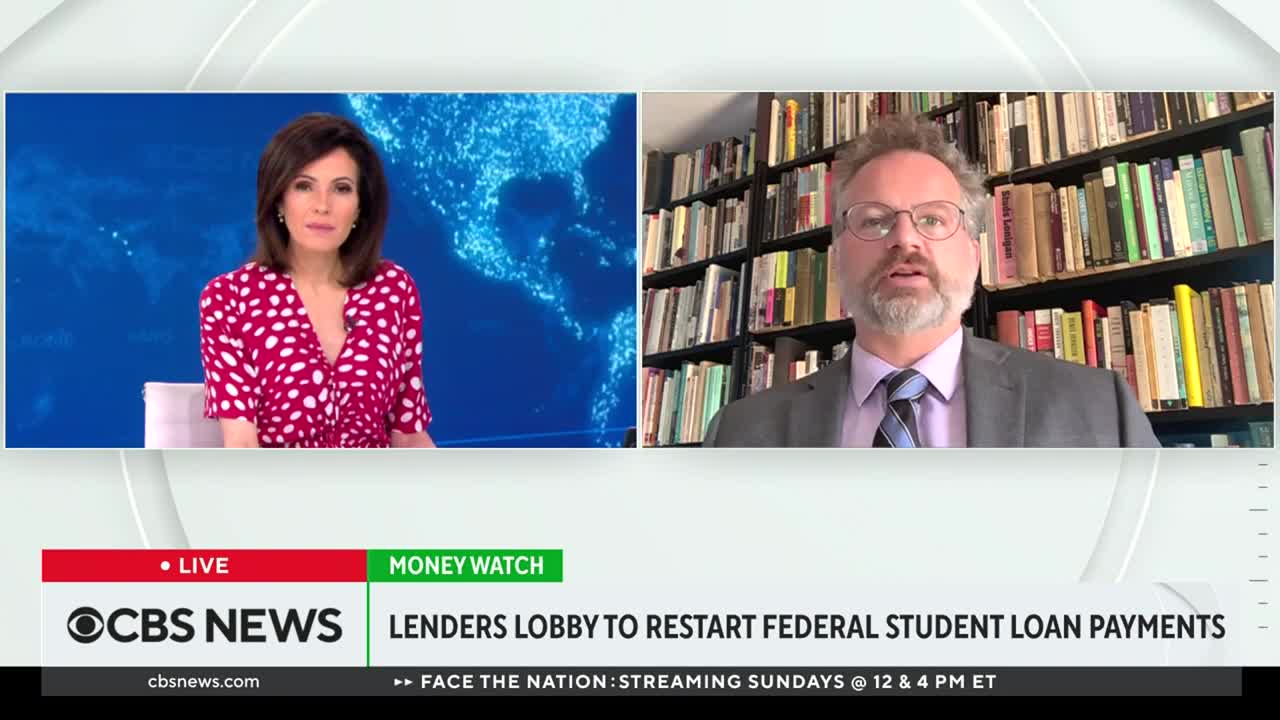 MoneyWatch: Could student loan forgiveness help U.S. avoid recession?