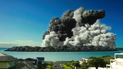 Volcano eruption near New zealand