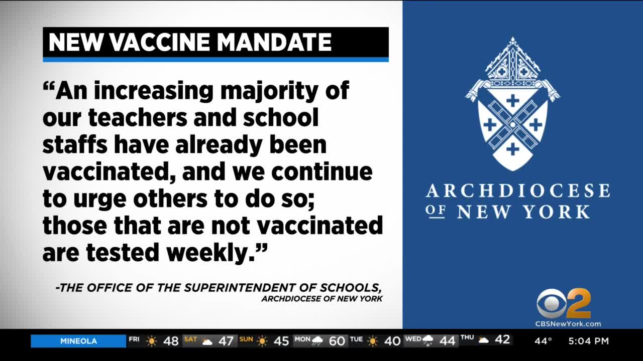 New York City is imposing a new vaccine mandate on all staff at private school