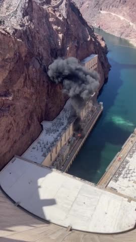 Giant Explosion At The Hoover Dam Caught On Live Video