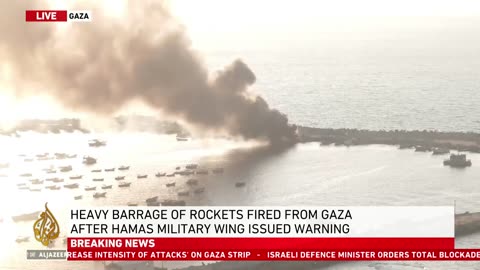 Barrage of rockets fired from Gaza towards Israel after Hamas military wing issued warning