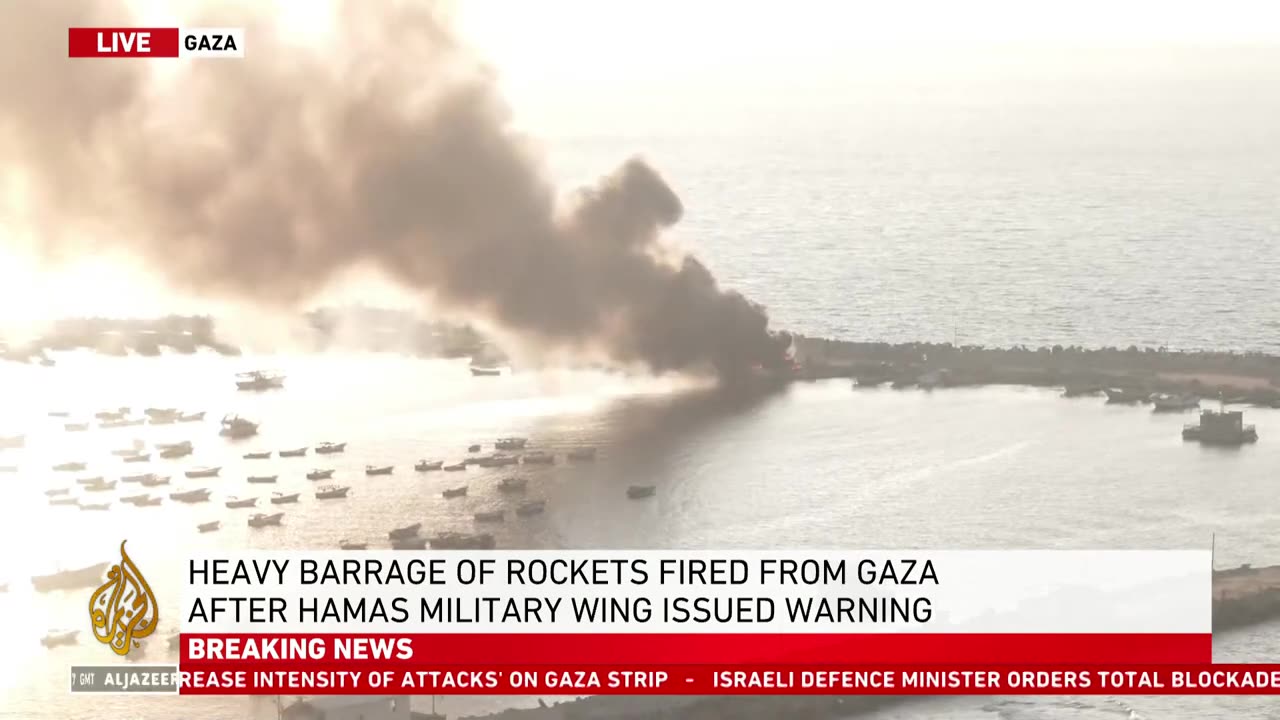 Barrage of rockets fired from Gaza towards Israel after Hamas military wing issued warning