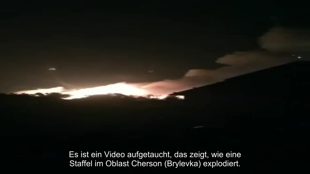 Es gab ein Video von einer Staffel mit der Ausrüstung der Besatzer, die in der Region Cherson (Bryl