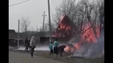 Severe forest fire in Krasnoyarsk Krai, Russia