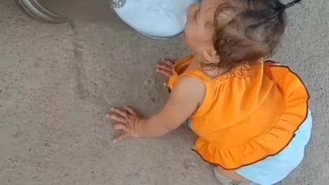 Indian baby girl drinking milk..😍😍😍