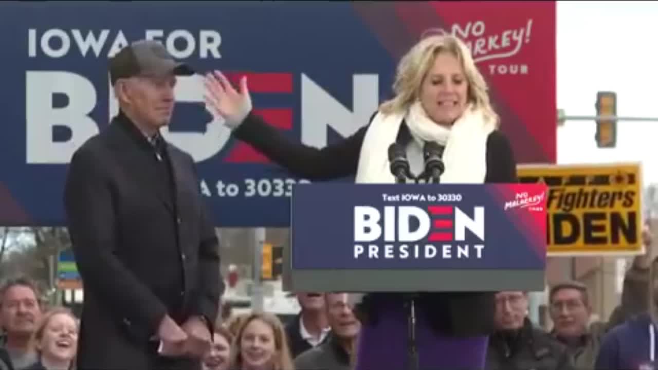 Joe Biden Bites His Wife's Finger On Stage