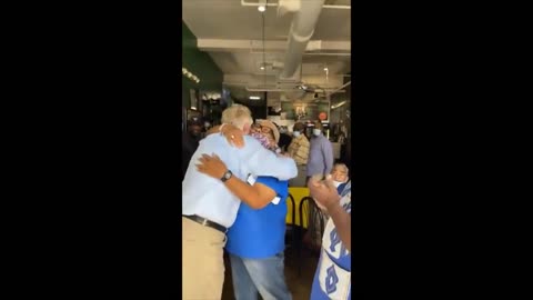 Only days after condemning unmasked reporter, Maskless McAuliffe breathing all over people.