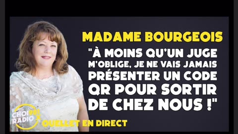 Madame Bourgeois ( CODE QR ) #CRÉDIT CHINOIS