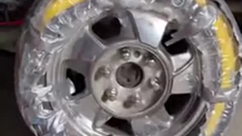 He DROVE OFF on a HOMEMADE tire!!!