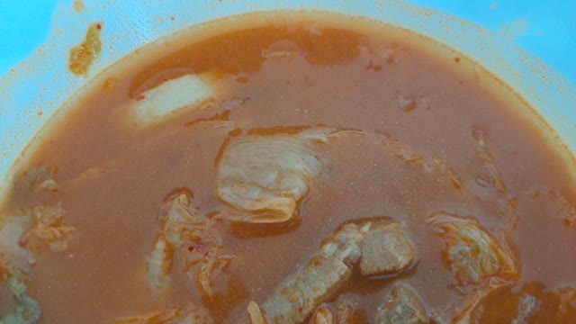 Pork and aged kimchi stew.