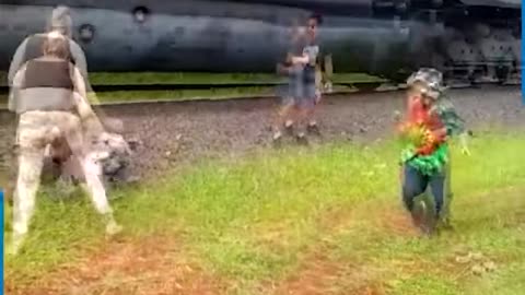 These people were inches away from the terrifying trains! They could have been hit!!😱😨🚂