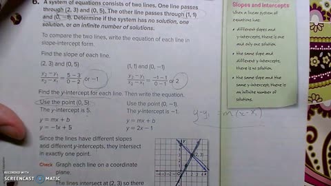 Gr 8 - Ch 3 - Lesson 7 - PART 3 - Solve Systems of Equations by Graphing