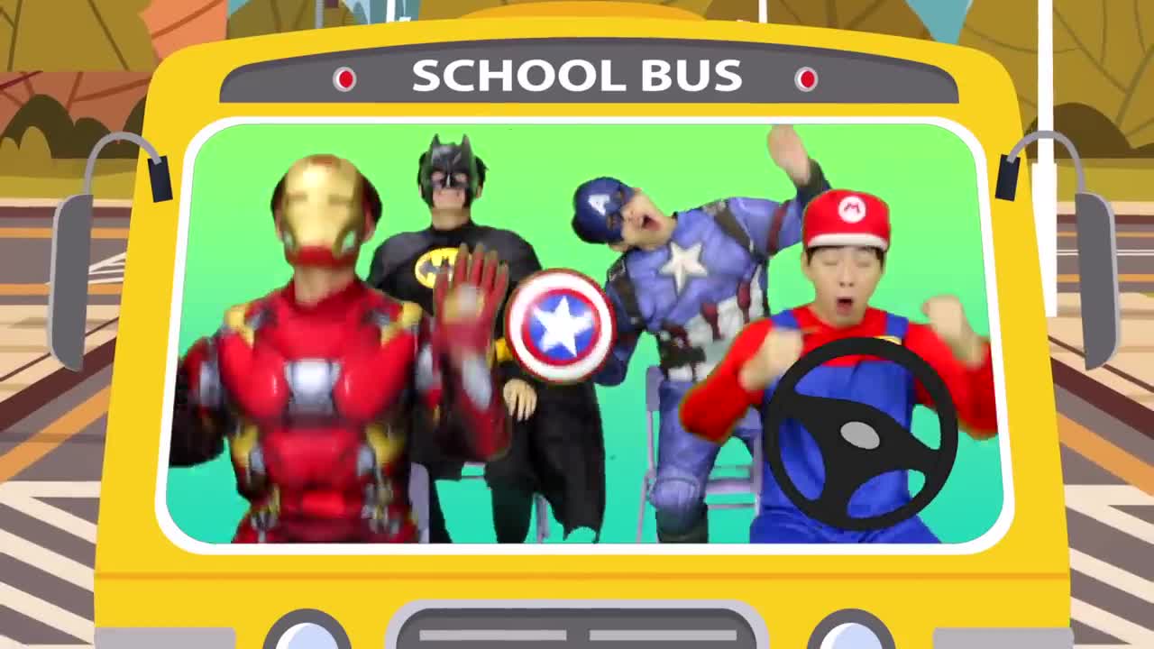 Super Duper Nursery Kids Song - Wheel on the Bus - With Super Starssss