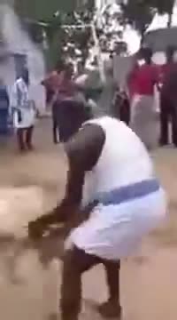 He himself is in danger while sacrificing the goat.