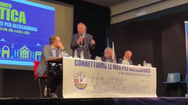 Molinari, Borghi e Bagnai ad Alessandria con il candidato Gianfranco Cuttica di Revigliasco