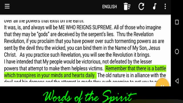 Words of the Spirit. Sept 3 2022