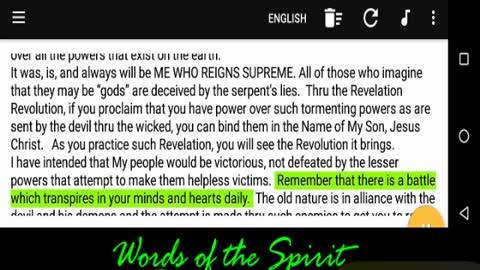 Words of the Spirit. Sept 3 2022