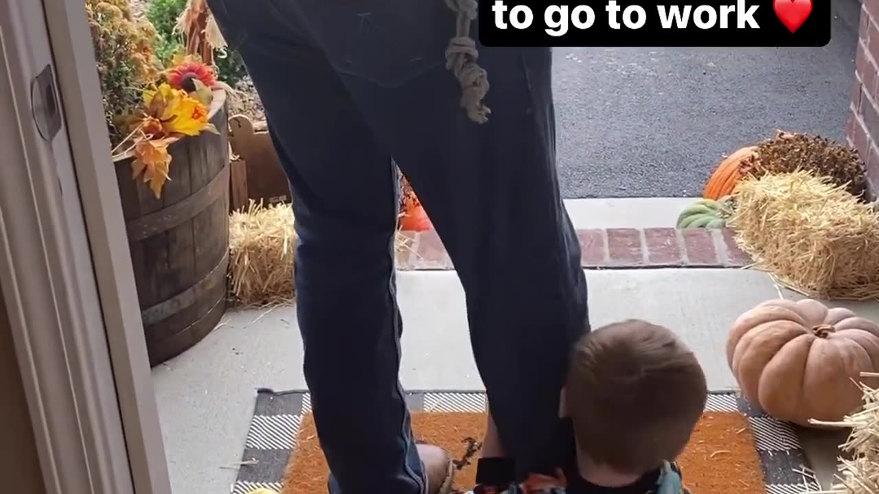 Baby Boy Doesn't Want Dad To Go To Work