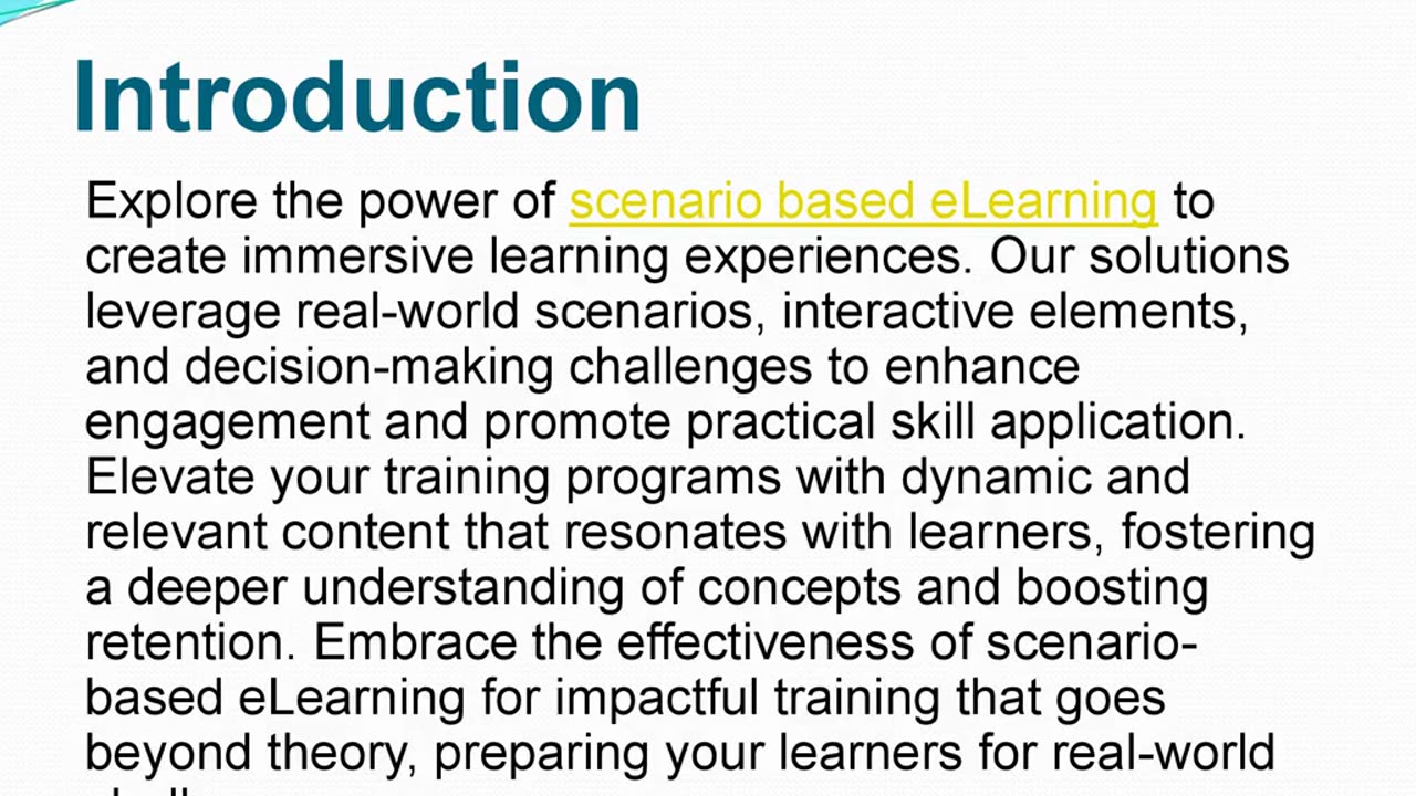 Immerse Learners with Scenario-Based eLearning