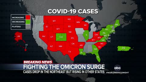 Omicron cases fall in some hotspot