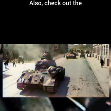 Soviet T-34 iconic #Colourized footage 🇷🇺 🚛 🎥
