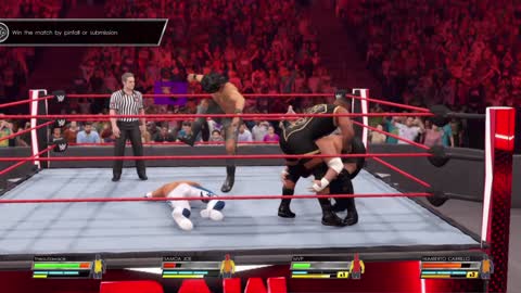 wwe 2k22 myrise walkthrough part 26 fatal four way for a US title shot